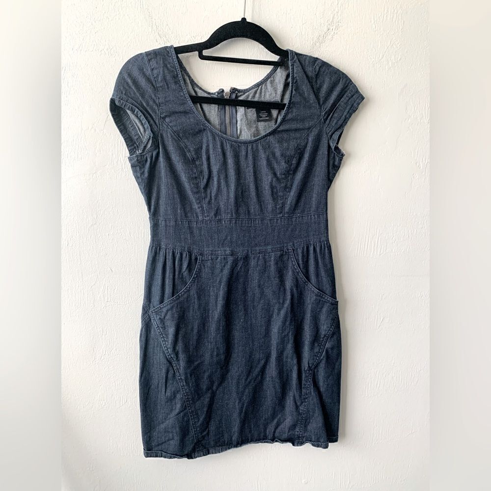 Calvin Klein denim sleeveless sheath dress size S